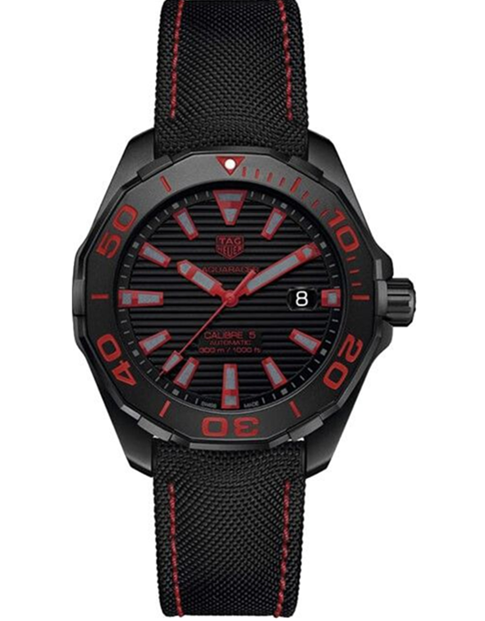 Aquaracer Calibre 5 Automatic Black Dial Men's Watch WAY208A.FC6381 43MM