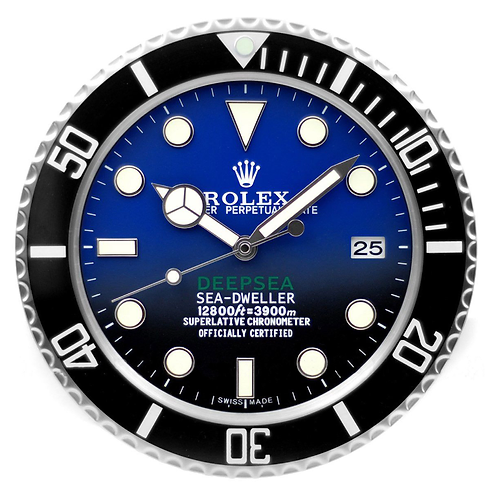 deepsea seriesblack blue wall clock