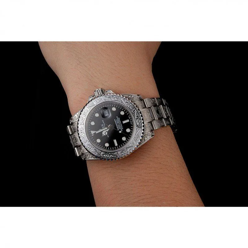 Swiss Submariner Skull Limited Edition Black Dial White Case And Bracelet 1454093