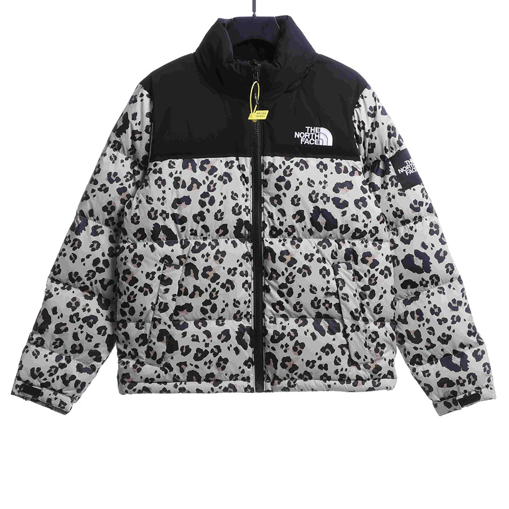 Leopard print down jacket