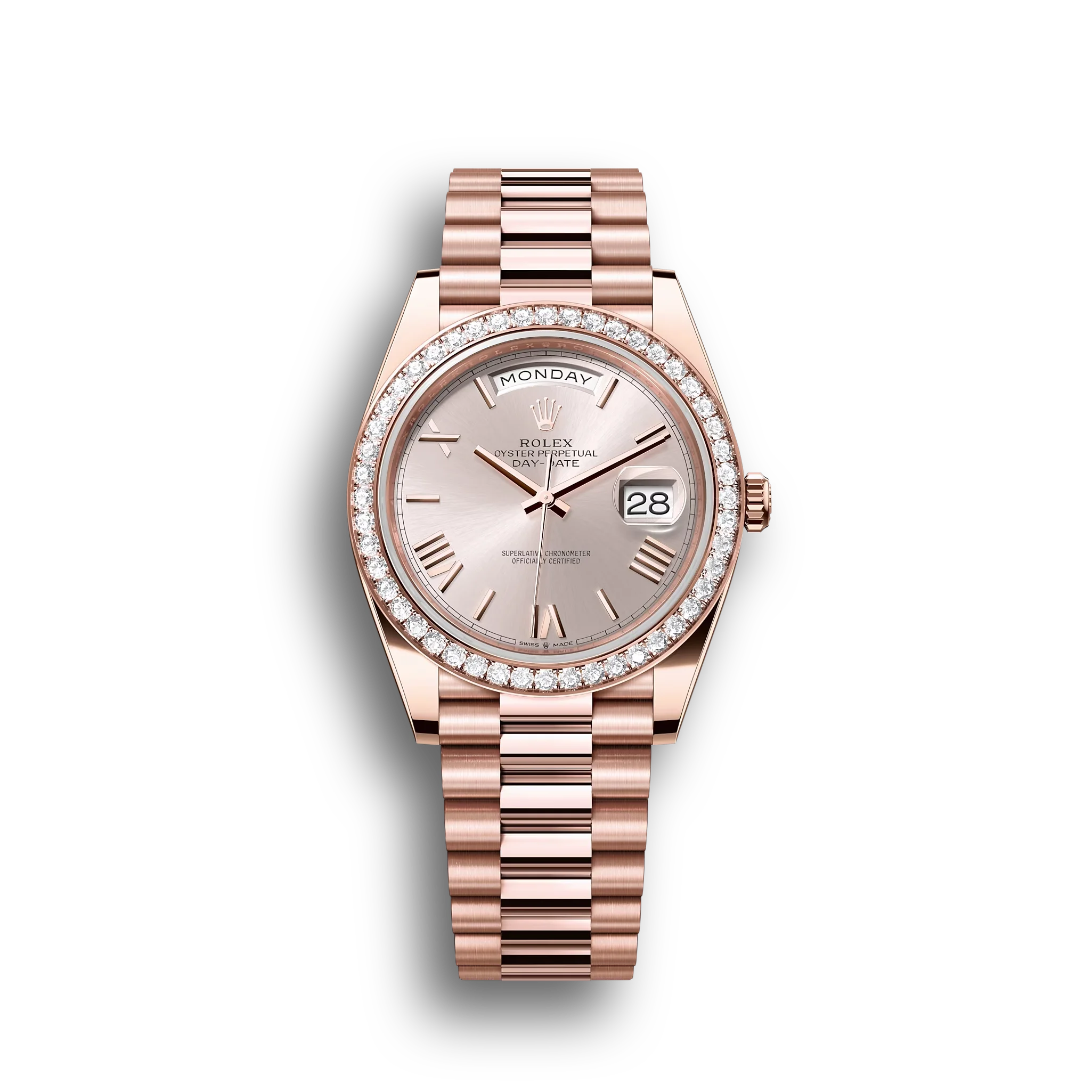 Day-Date: Everose gold, sundust dial, m228345rbr-0008