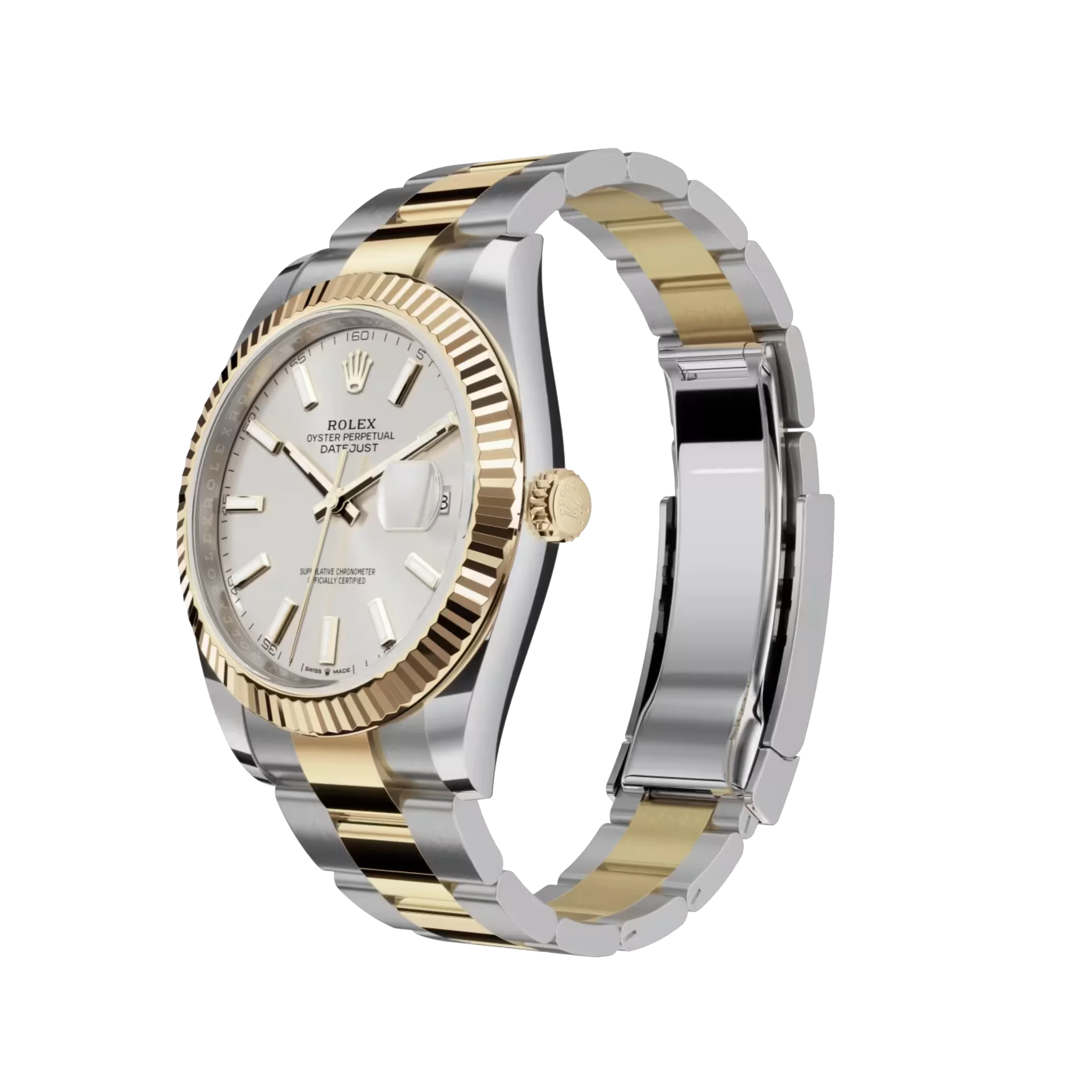 Datejust: Oystersteel and yellow gold, silver dial, Oyster bracelet, m126333-0001