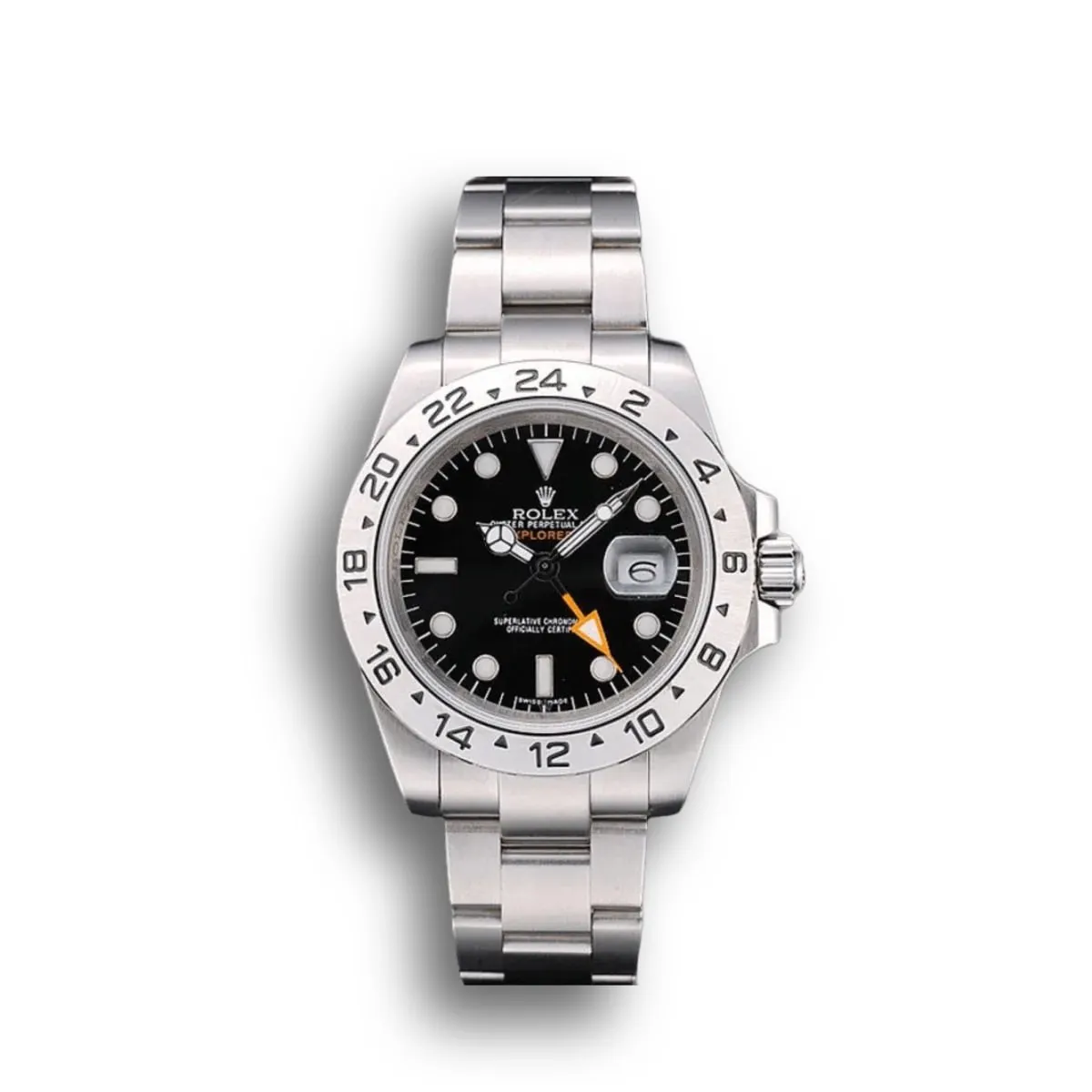 Swiss Explorer Stainless Steel Bezel Black Dial Watch