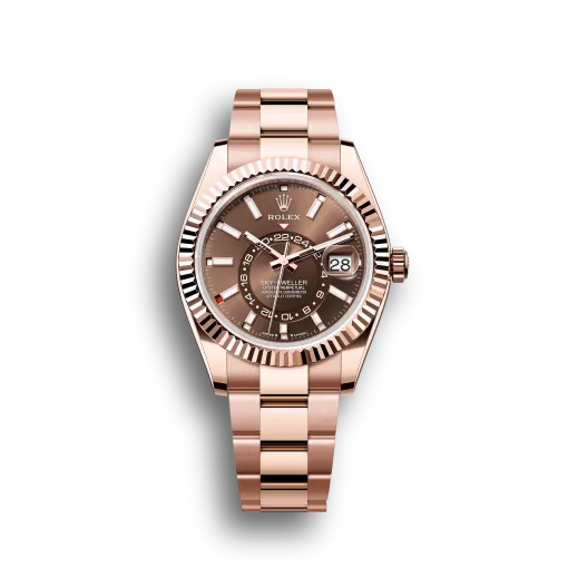 Sky-Dweller: Everose gold, chocolate dial, Oyster bracelet, m336935-0002