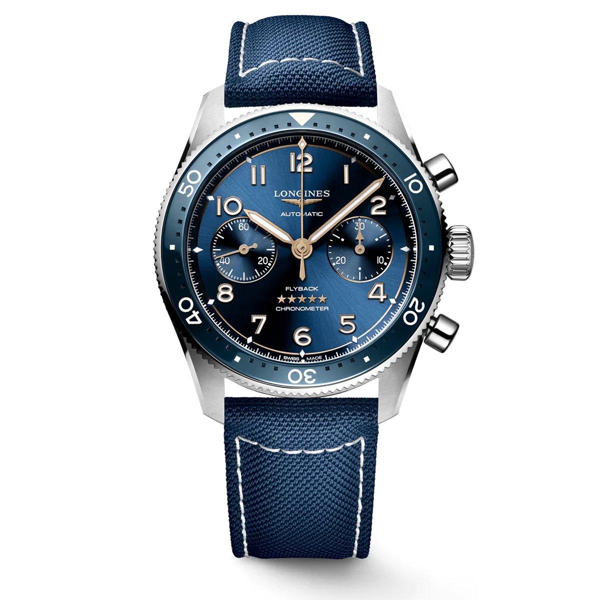 Spirit Flyback 42MM Automatic Blue Dial & Strap Chronograph Watch L38214932