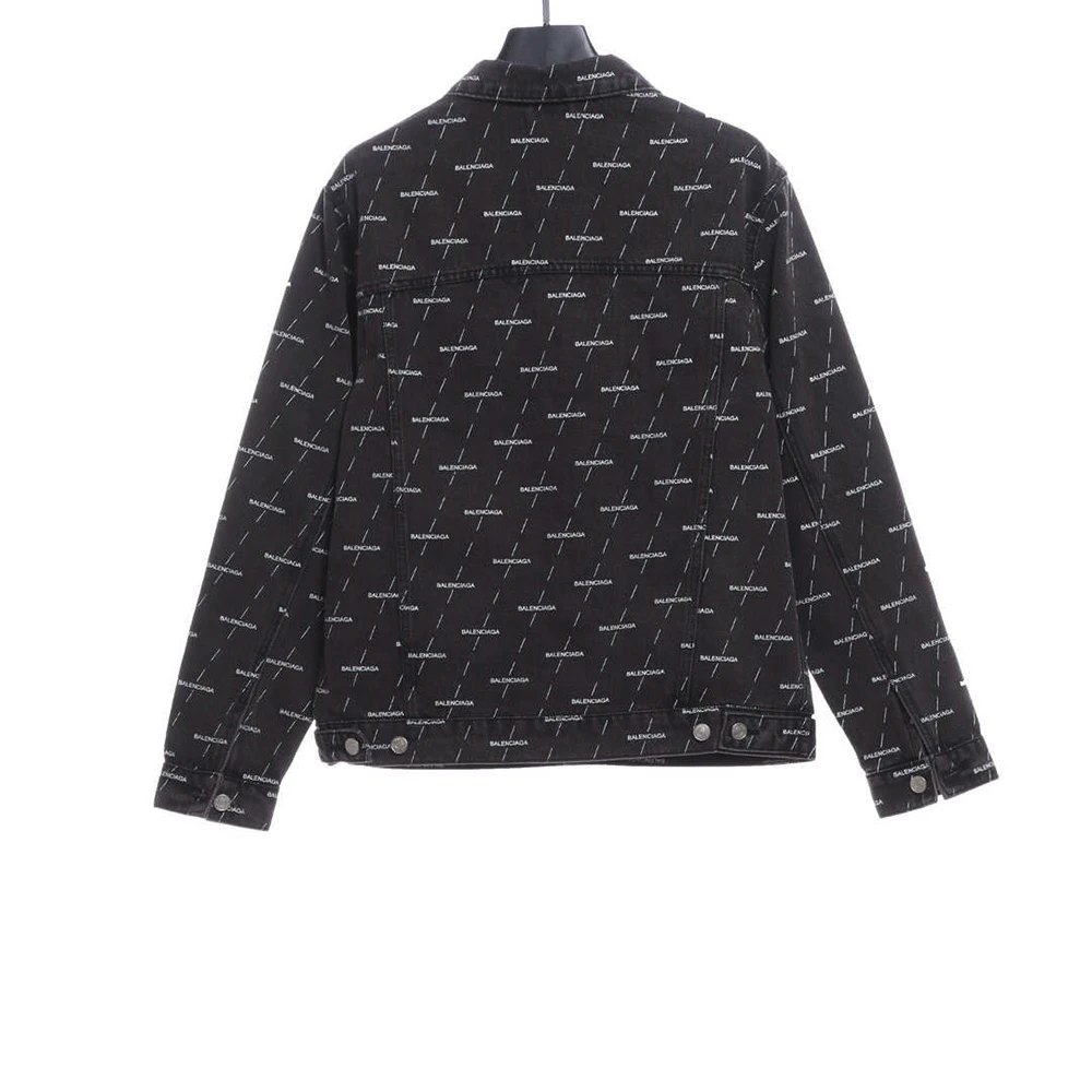 Twill logo barrage printed denim jacket