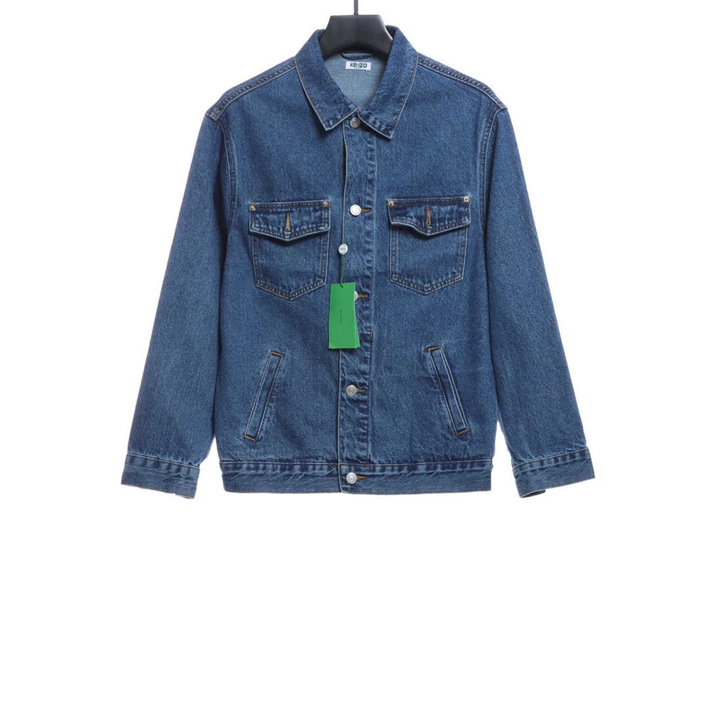 Begonia embroidered denim jacket