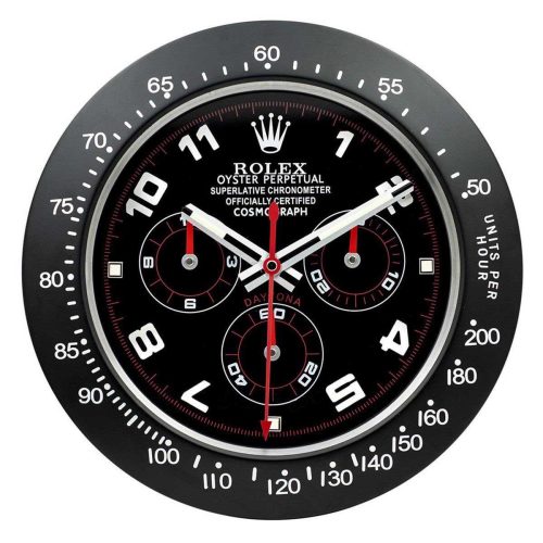 daytona seriesblack wall clock