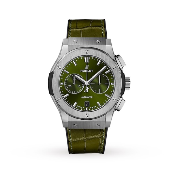 Classic Fusion Men Automatic Green Alligator Watch 541.NX.8970.LR