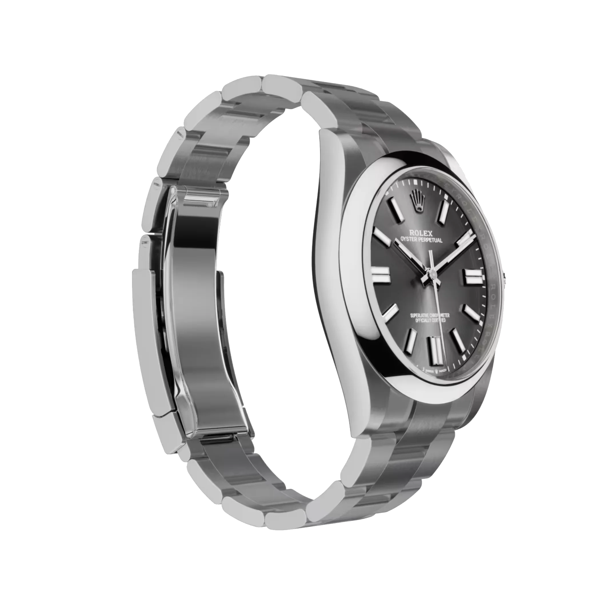 Oyster Perpetual: bright black dial, Oyster bracelet, m124300-0002