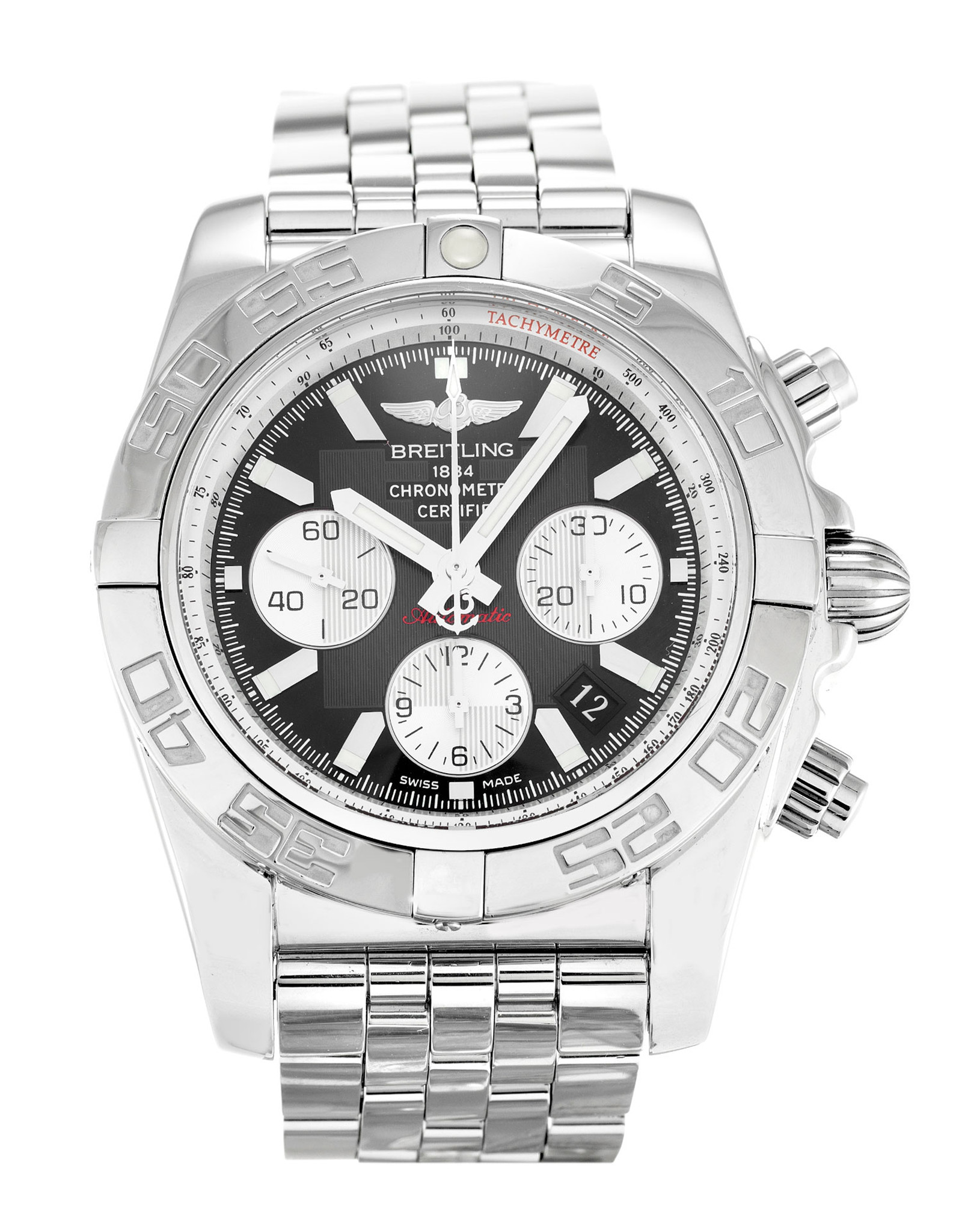 Chronomat 44 Black Dial Stick Markers AB0110