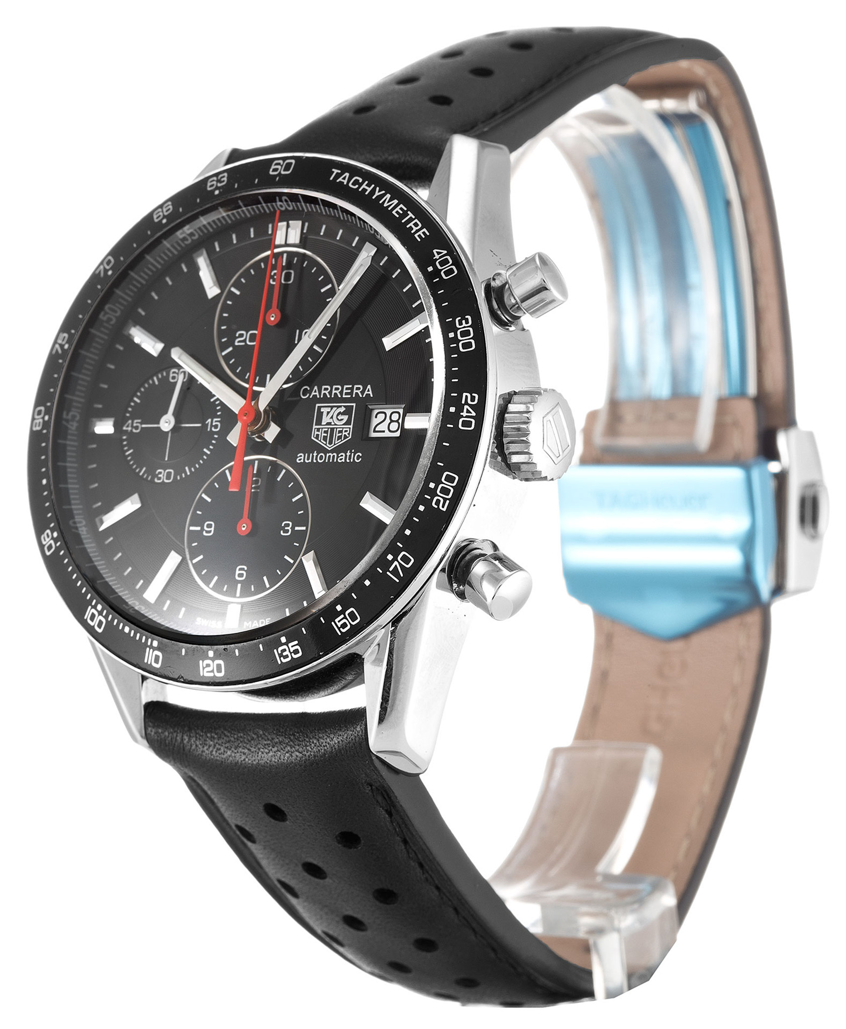 Carrera CV2014.FC6233  Black Dial Stick Markers 41MM