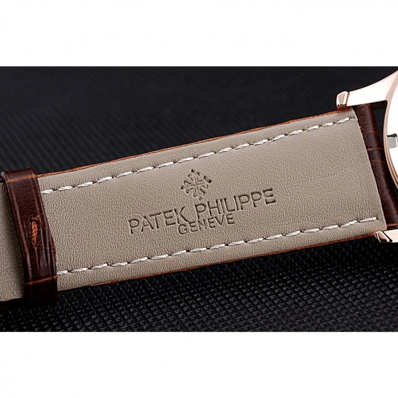 Calatrava Dial Rose Gold 39 mm, Stainless Steel