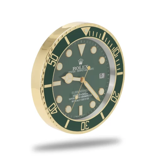 submariner seriesgreen gold wall clock