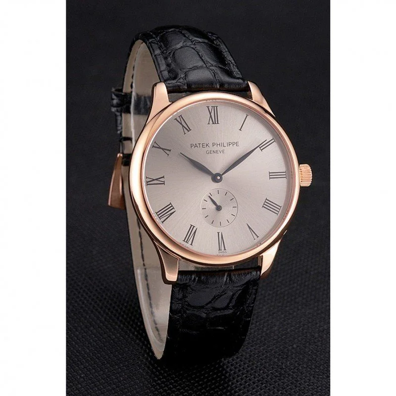 Calatrava Dial Silver 40 mm, Rose Gold
