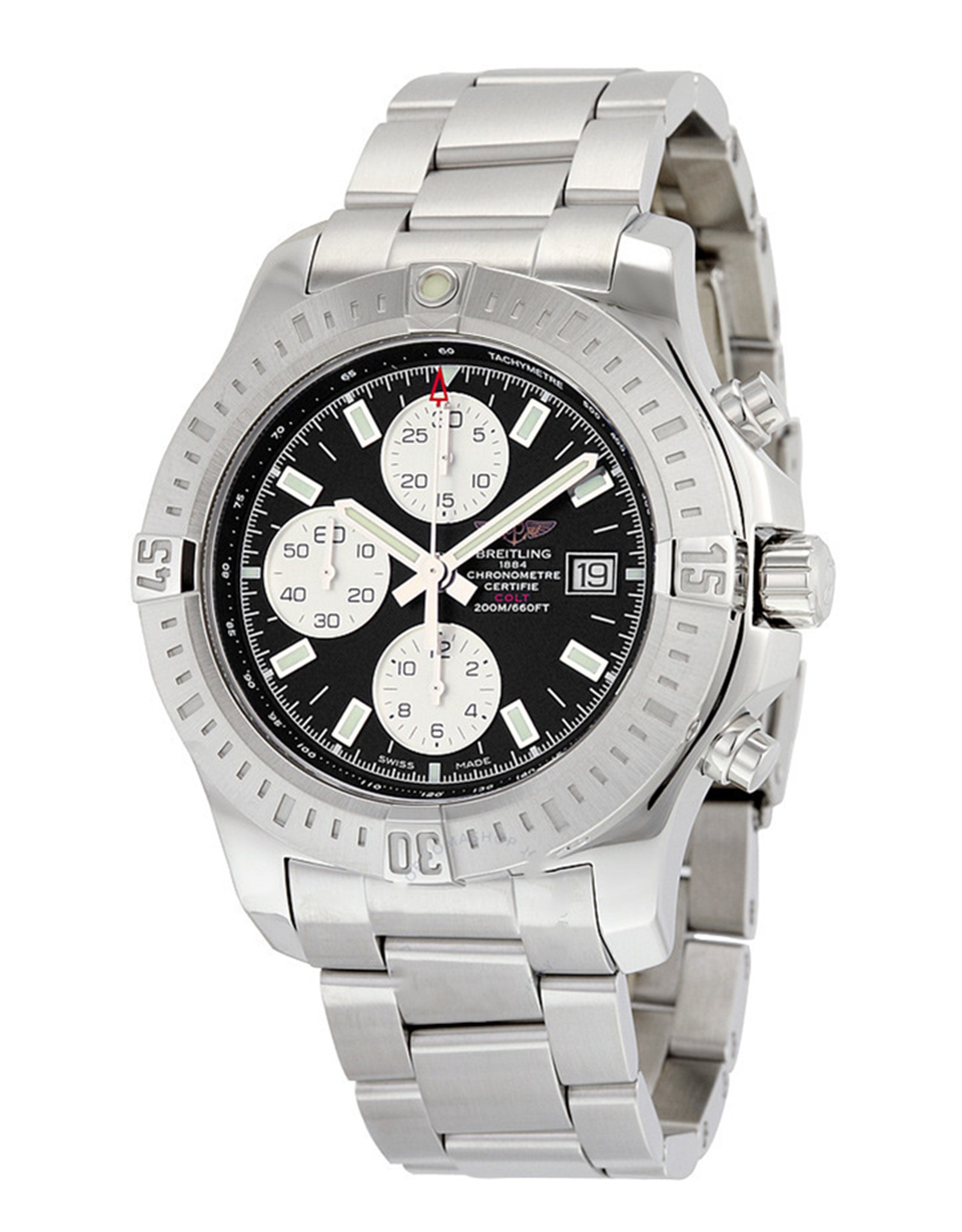 Colt Black Dial Stainless Steel Casep A1338811 BD83SS