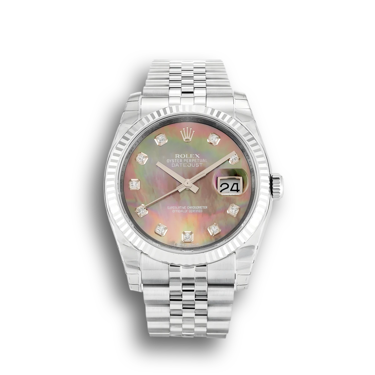 Datejust Pearl Black-Diamond Dial 116234