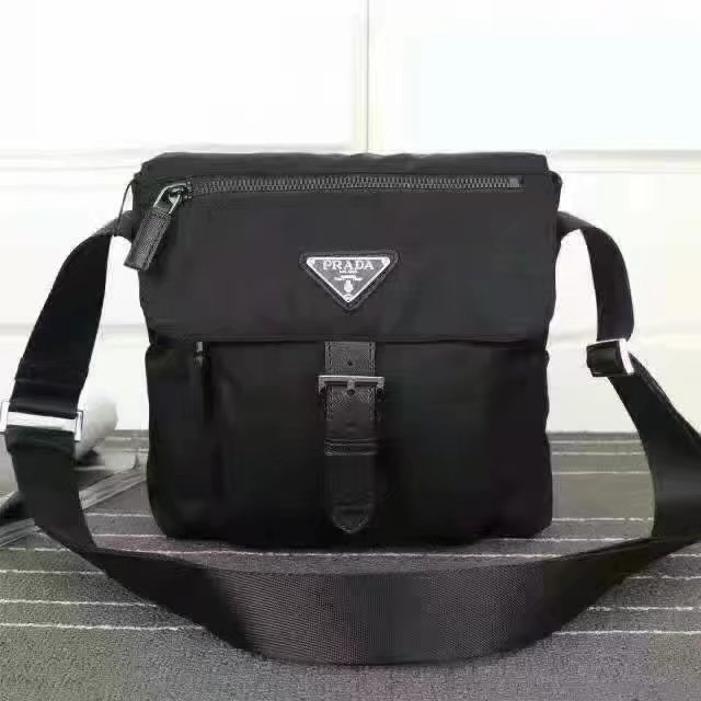 Prada 8994 Men Messenger Bag Black
