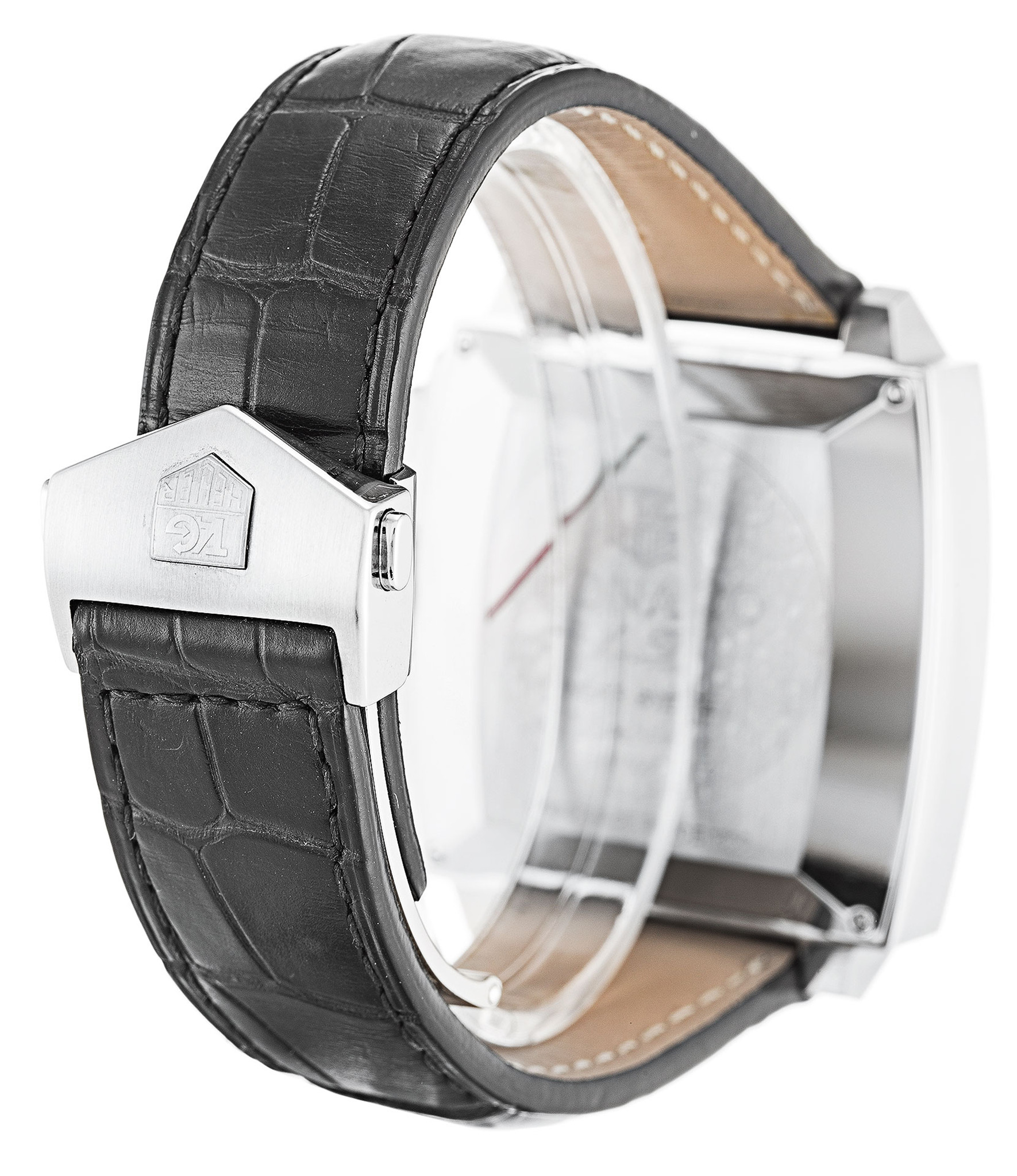 Monaco Black Dial Leather Strap CAL2110.FC6257-40.5 MM