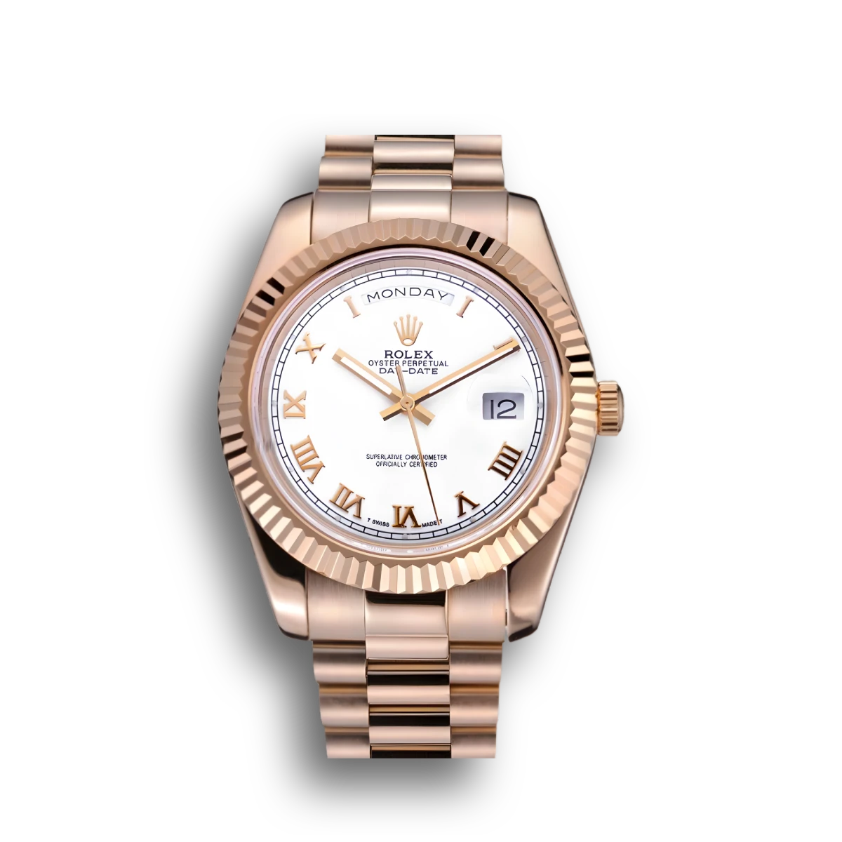 Day-Date White Dial Gold Bracelet 622546