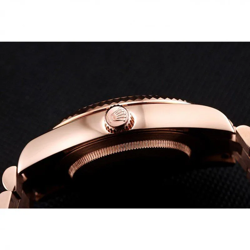 Swiss Day-Date 40 Rose Gold Etched Dial Rose Gold Case And Bracelet