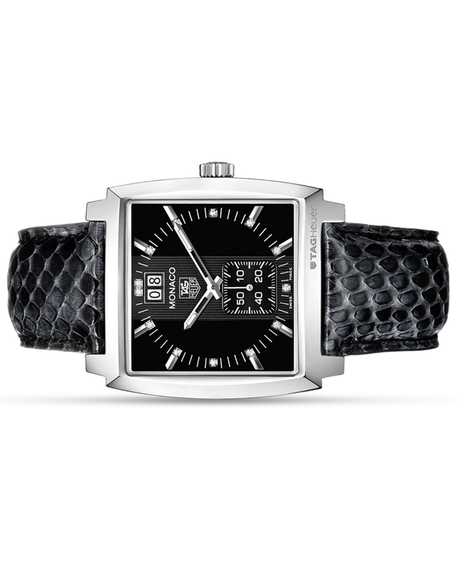 Monaco Black Dial Diamond Markers WoMen's Watch WAW1310.FC6216 37MM