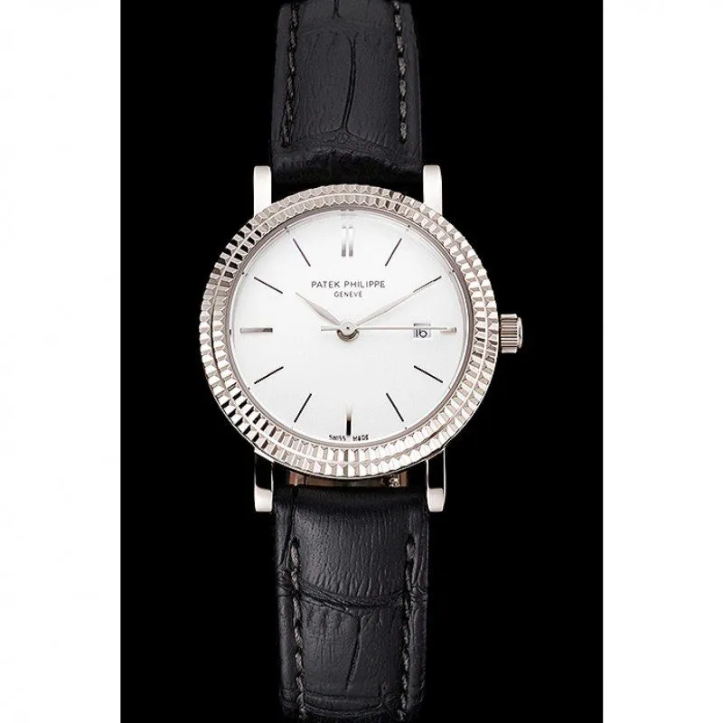 Calatrava Double Ribbed Dial 28 mm, Stainless Steel