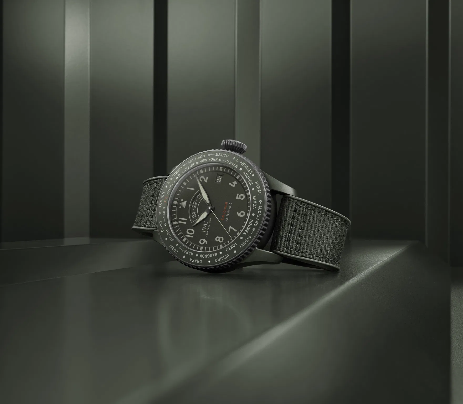 Schaffhausen Pilots watch timezoner top gun woodland iw395601