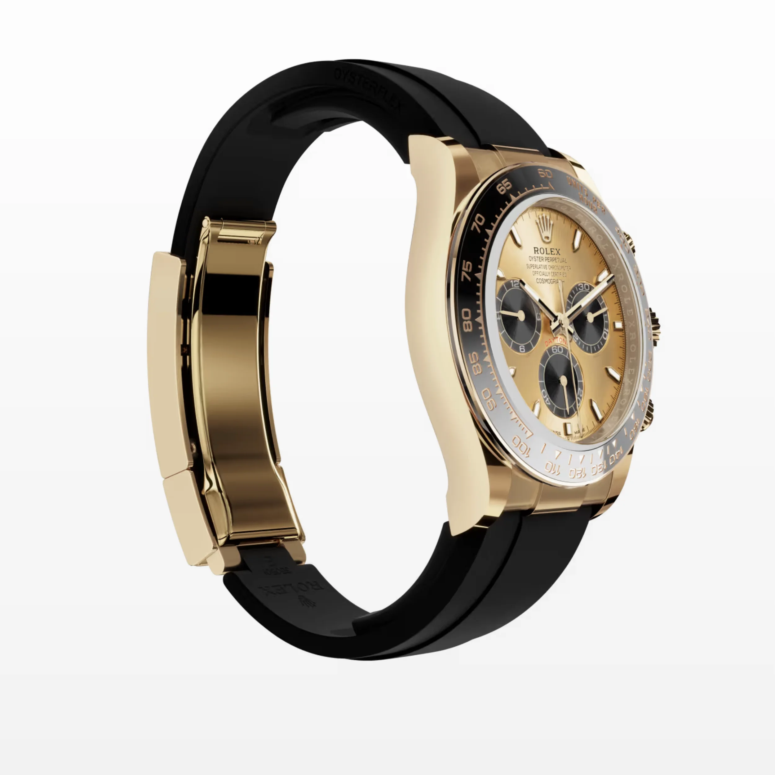 Daytona Cosmograph: Oyster, Yellow gold, Golden and bright black dial, m126518ln-0012
