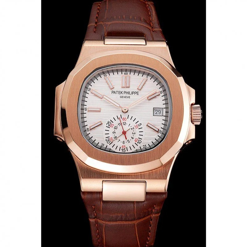Nautilus 5980R-015 Dial White 40 mm, Rose Gold
