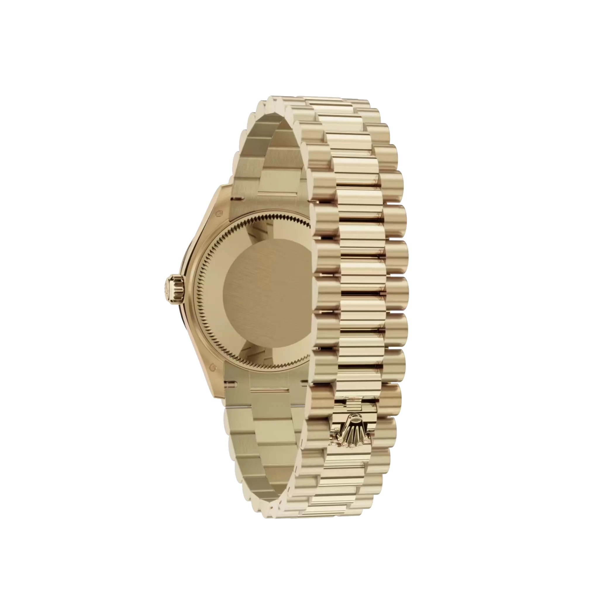 Datejust: Yellow gold, white mother-of-pearl, diamond-set dial, President bracelet, m278288rbr-0006