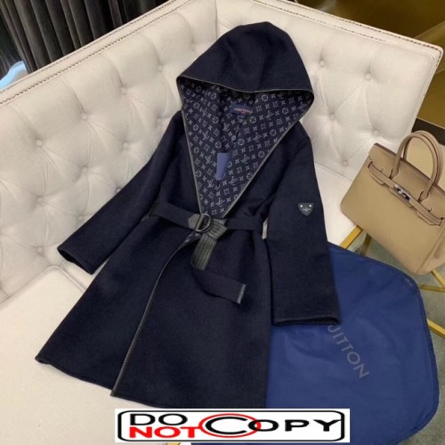 louis vuitton hooded wrap cashmere coat 1A4PE7