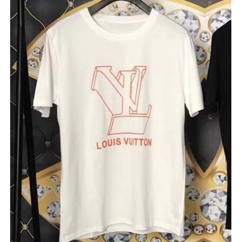 Louis Vuitton Orange Logo T-shirt White