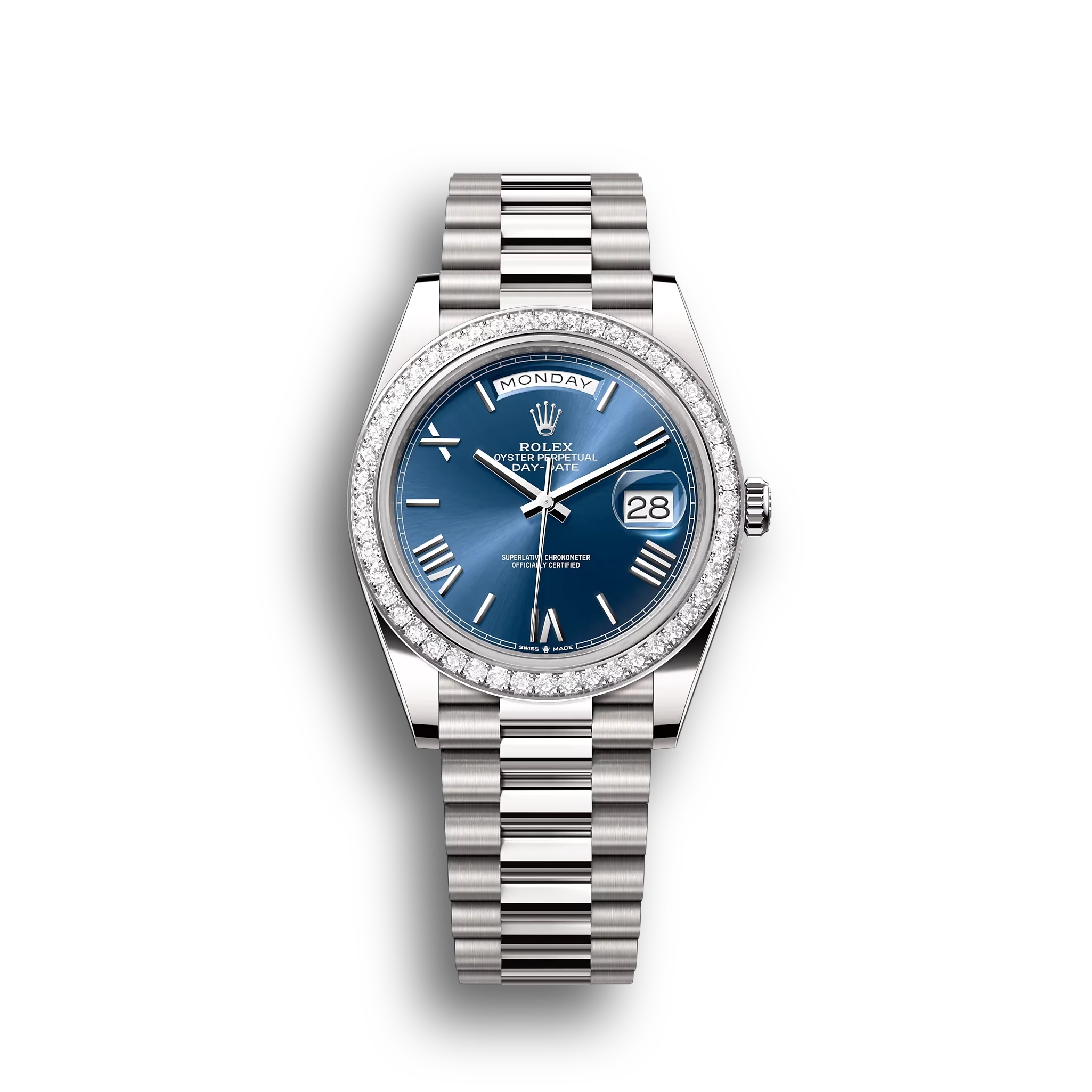 Day-Date: white gold, bright blue dial, m228349rbr-0005