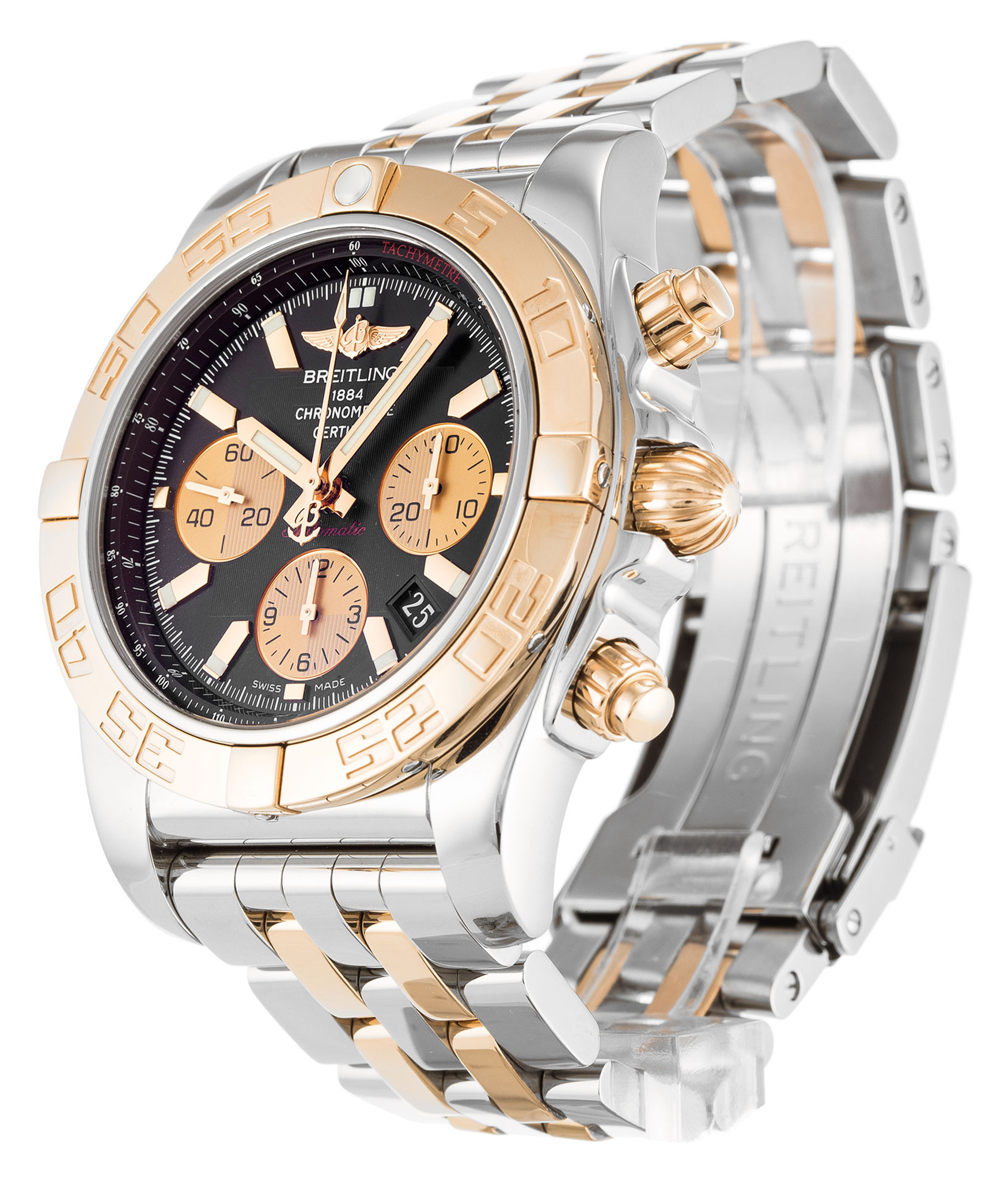 Chronomat 44 Black Dial Stick Markers CB0110