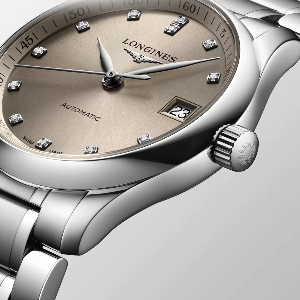 Masters Collection 34MM Automatic Beige Colored Dial Watch L23574076