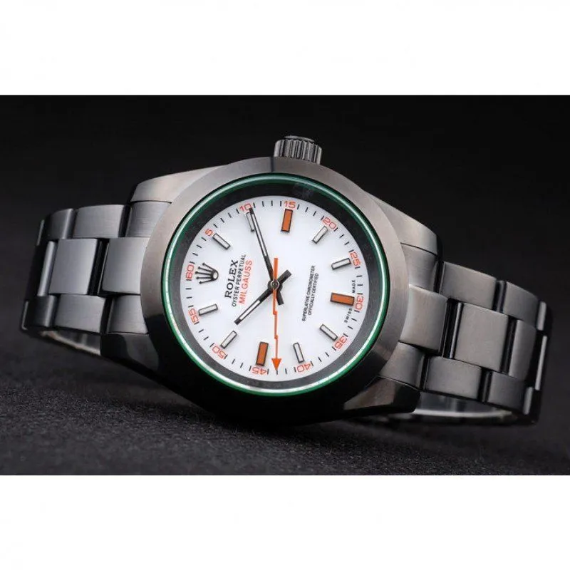 Milgauss Pro-Hunter Tinted Green Saphire White Dial PR116610