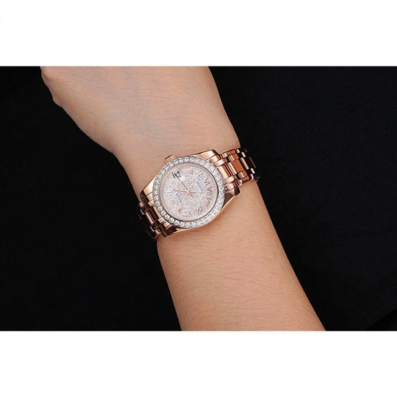 Datejust Diamond Dial And Bezel Pink Gold Case And Bracelet 622836
