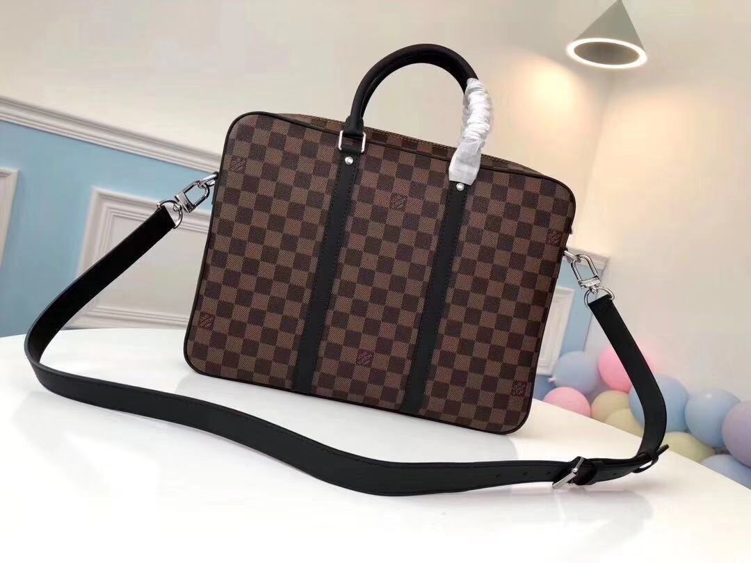 Louis Vuitton N41466 Porte-Documents Voyage PM Damier Ebene canvas