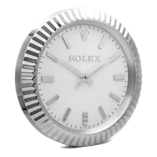 presidential piece silver white wall clock