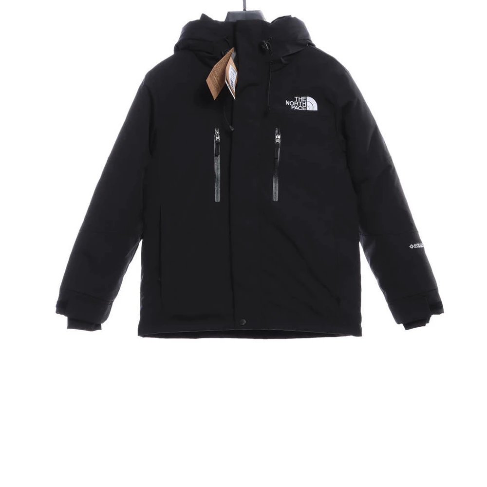 Tricolor Stand Collar Logo Down Jacket