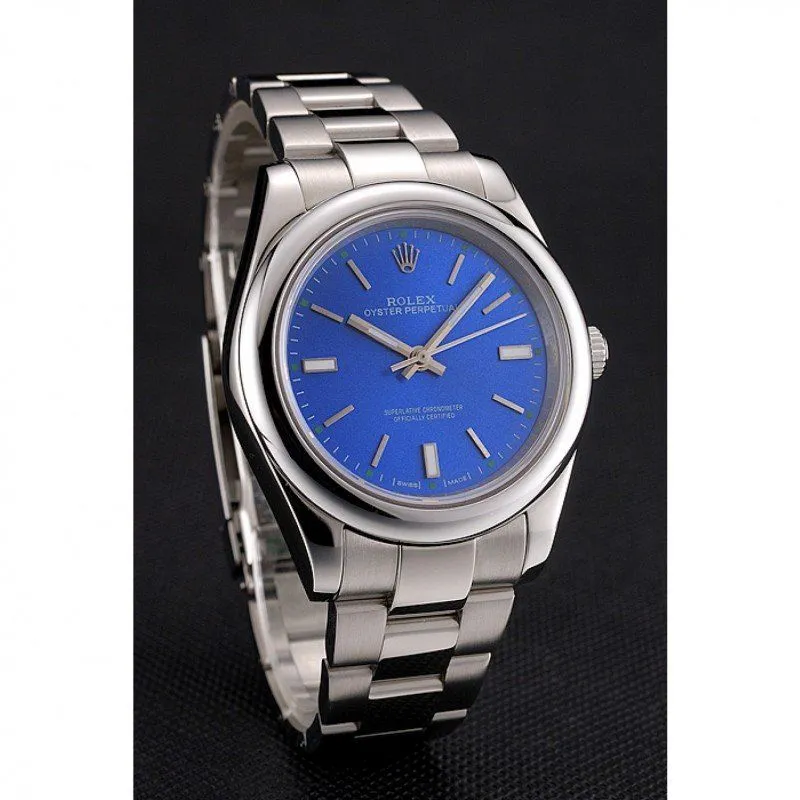 Oyster Perpetual Blue Dial Stainless Steel Case And Bracelet