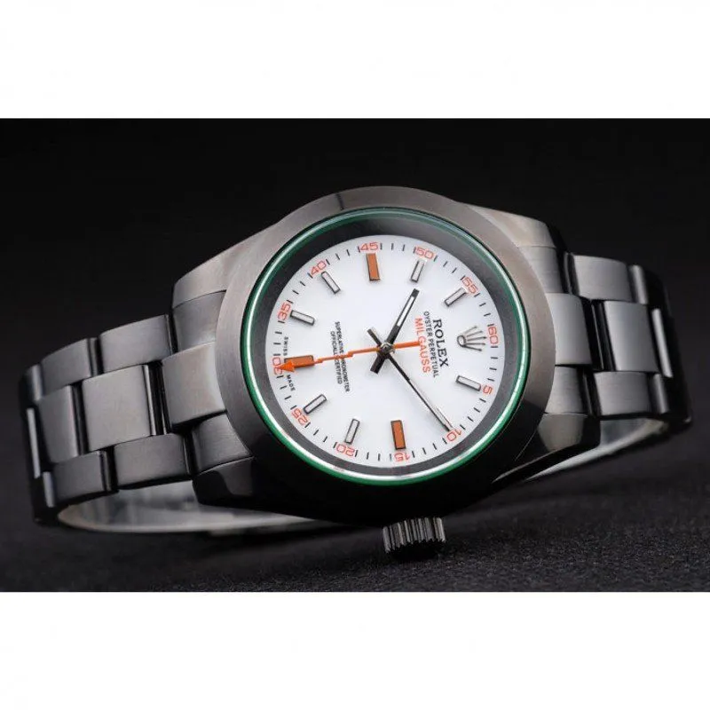 Milgauss Pro-Hunter Tinted Green Saphire White Dial PR116610