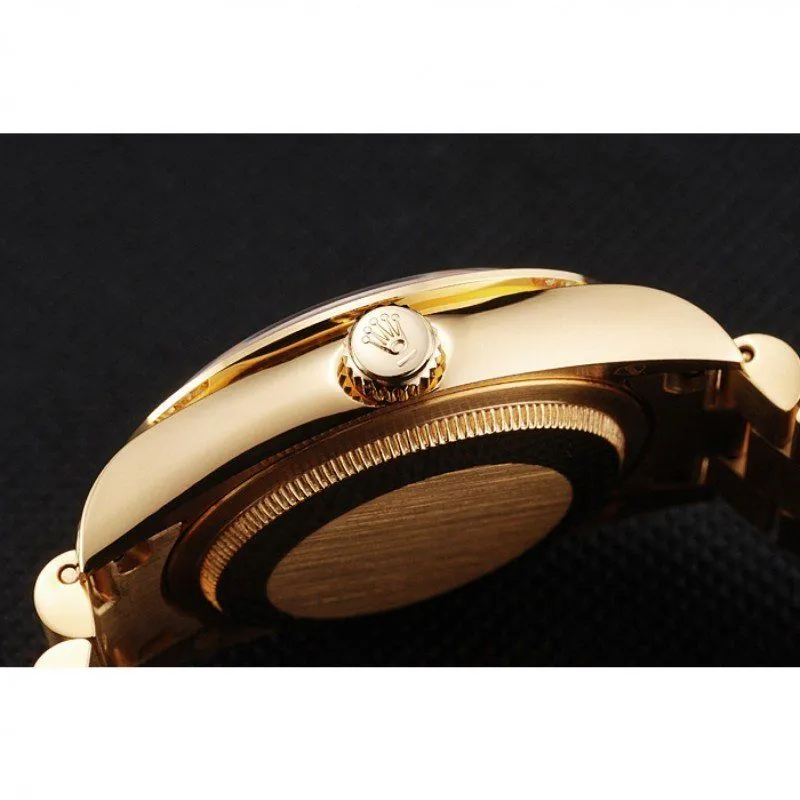 Swiss Day-Date Yellow Gold Diamond Pave