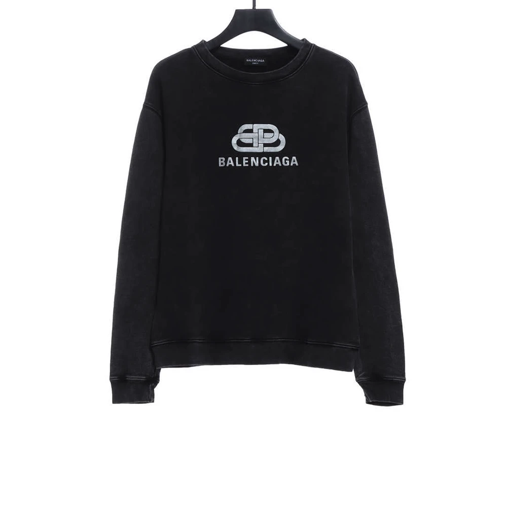 Distressed washed lock sweatshirt