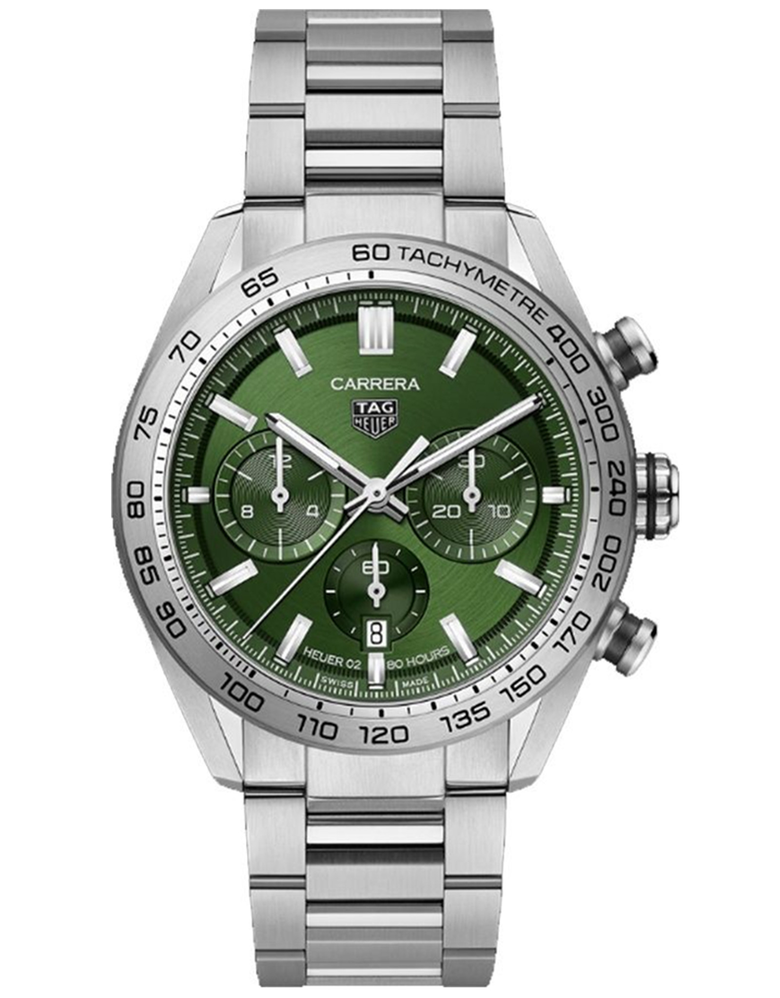 Carrera Brushed Green Dial Men's Watch CBN2A10.BA0643 44MM