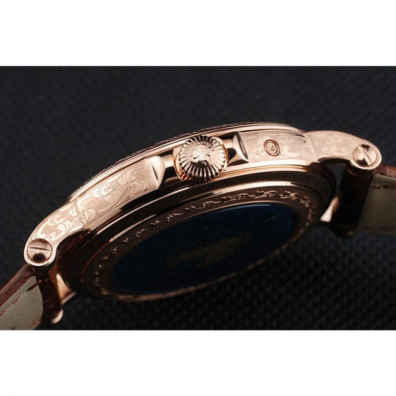 Perpetual Calendar Retrograde Dial White 40 mm, Rose Gold Plated