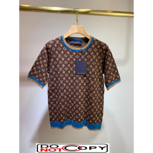 louis vuitton monogram knitted T-shirt
