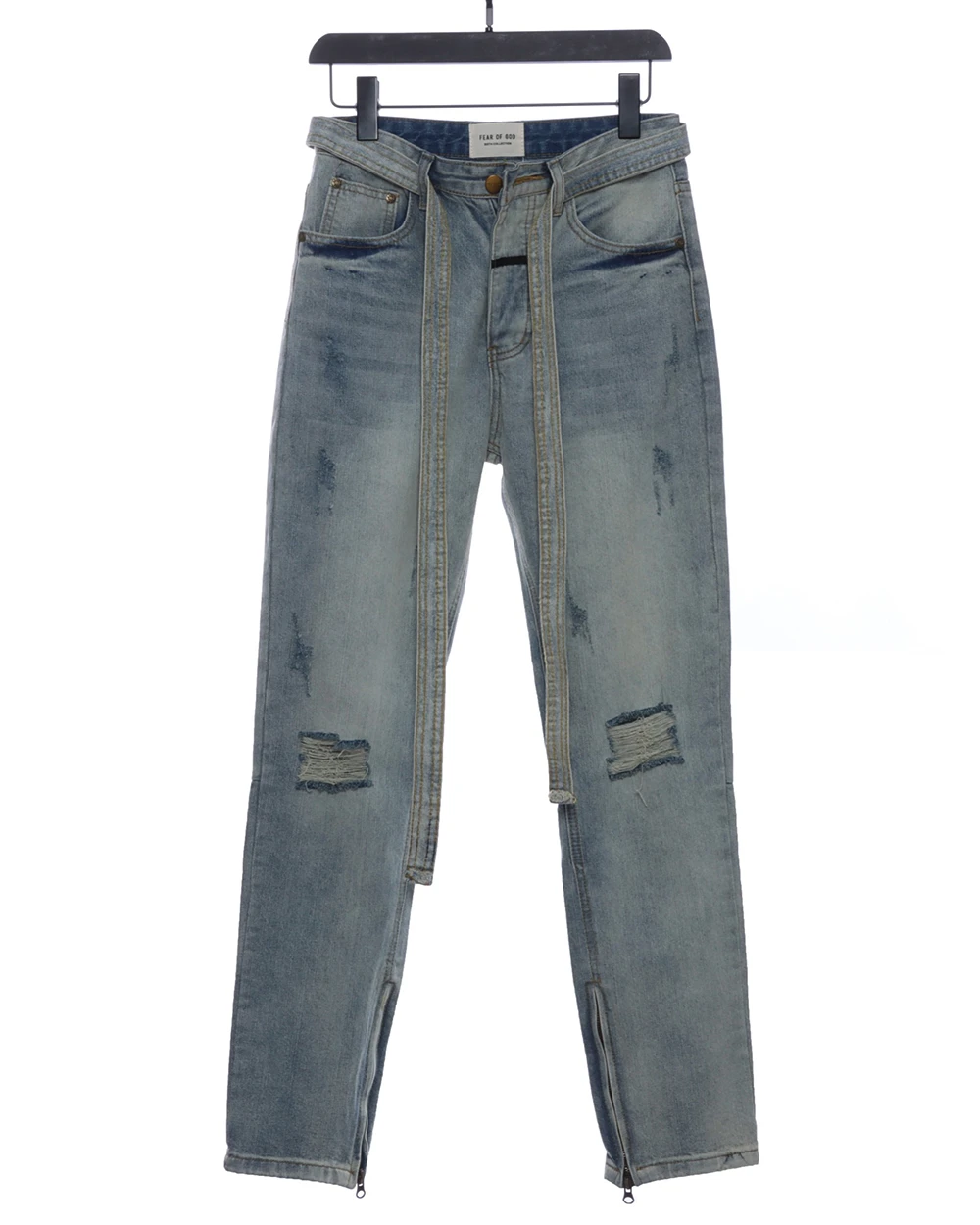 Streamer washed ripped jeans (BLUE / BLACK)
