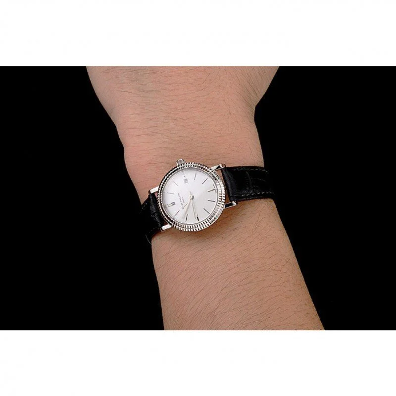 Calatrava Double Ribbed Dial 28 mm, Stainless Steel